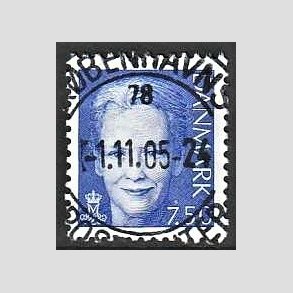 FRIMRKER DANMARK | 2005 - AFA 1413 - Dronning Margrethe II - 7,50 bl - Pragt Stemplet