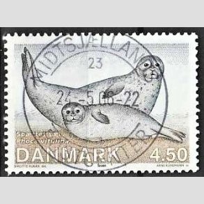 FRIM�RKER DANMARK | 2005 - AFA 1451 - S�ler i Danmark - 4,50 Kr. sp�ttet s�l - Pragt Stemplet