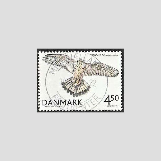 FRIMRKER DANMARK | 2004 - AFA 1409 - Rovfugle i Danmark - 4,50 Kr. Trnfalk - Pragt Stemplet