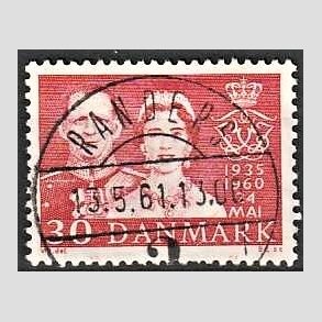 FRIMRKER DANMARK | 1960 - AFA 384 - Slvbryllup - 30 re rd - Pragt Stemplet Randers