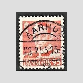 FRIMRKER DANMARK | 1952-53 - AFA 343 - Fr. IX 95 re orangerd - Lux Stemplet Aarhus