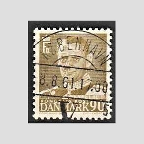 FRIMRKER DANMARK | 1952-53 - AFA 342 - Fr. IX 90 re oliven - Lux Stemplet 