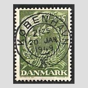 FRIMRKER DANMARK | 1947 - AFA 299 - Modstandsbevgelsen - 15 + 5 re grn - Pragt Stemplet