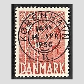 FRIM�RKER DANMARK | 1947 - AFA 300 - Modstandsbev�gelsen - 20 + 5 �re r�d - Pragt Stemplet