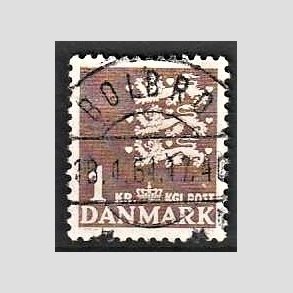 FRIMRKER DANMARK | 1946-47 - AFA 293 - Rigsvben 1,00 Kr. brun - Lux Stemplet Bolbro