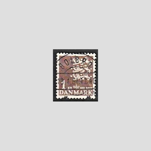 FRIMRKER DANMARK | 1946-47 - AFA 293 - Rigsvben 1,00 Kr. brun - Lux Stemplet Bolbro