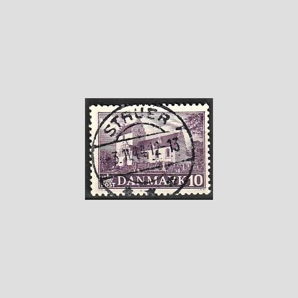 FRIMRKER DANMARK | 1944 - AFA 285 - Landsbykirker - 10 re violet - Pragt Stemplet Struer