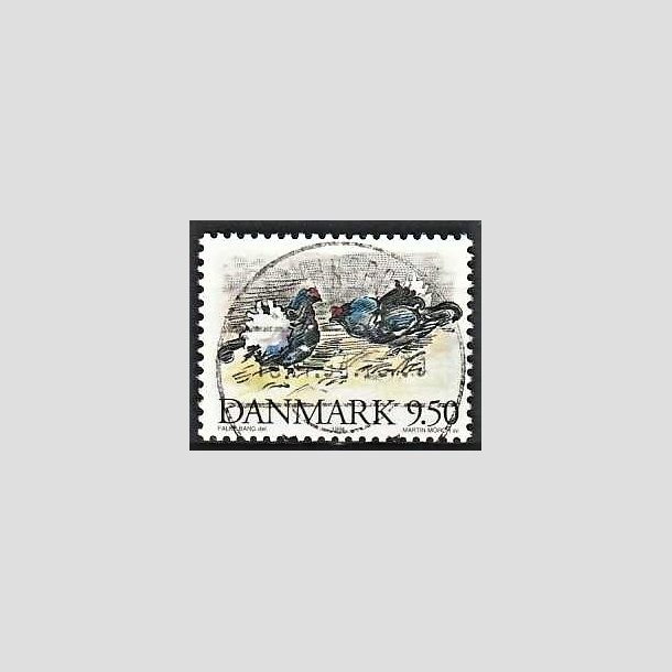 FRIMRKER DANMARK | 1994 - AFA 1079 - Truede danske dyr - 9,50 Kr. Urfugl - Pragt Stemplet Vordingborg