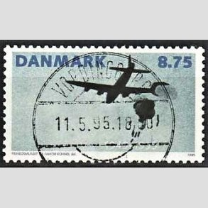 FRIM�RKER DANMARK | 1995 - AFA 1093 - 50 �ret for befrielsen - 8,75 Kr. flerfarvet - Pragt Stemplet Vordingborg