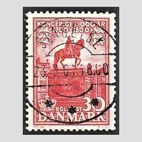 FRIM�RKER DANMARK | 1953-56 - AFA 354 - Kongeriget 1000 �r - 30 �re r�d - Pragt Stemplet Slagelse