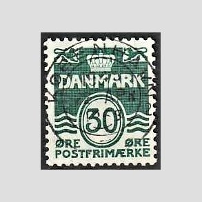 FRIM�RKER DANMARK | 1967 - AFA 459F - B�lgelinie 30 �re gr�n - Lux Stemplet