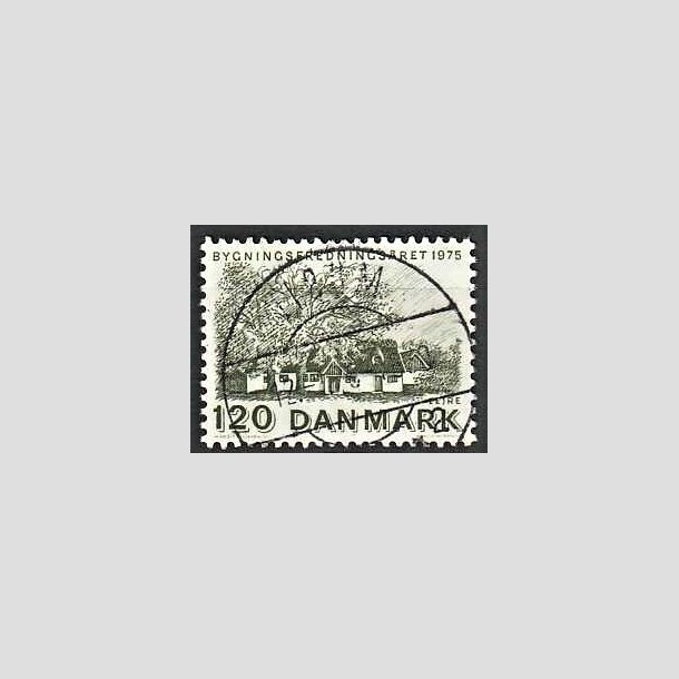 FRIMRKER DANMARK | 1975 - AFA 592 - Bygningsfredning - 120 re grn - Pragt Stemplet Virum