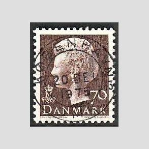 FRIMRKER DANMARK | 1974 - AFA 573 - Dronning Margrethe - 70 re brun - Pragt Stemplet Kbenhavn
