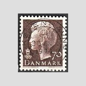 FRIMRKER DANMARK | 1974 - AFA 573 - Dronning Margrethe - 70 re brun - Pragt Stemplet Kbenhavn