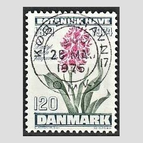 FRIM�RKER DANMARK | 1974 - AFA 578 - Botanisk Have 100 �r. - 120 �re bl�gr�n/violet/gr�n - Pragt Stemplet 