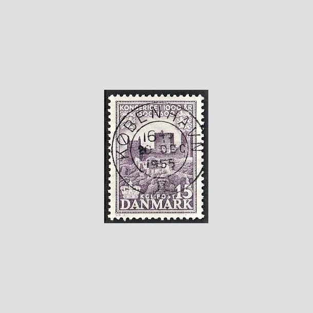 FRIMRKER DANMARK | 1953-56 - AFA 352 - Kongeriget 1000 r - 15 re violet - Pragt Stemplet Kbenhavn