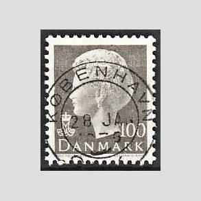 FRIMRKER DANMARK | 1975 - AFA 585 - Dronning Margrethe - 100 re gr - Pragt Stemplet 