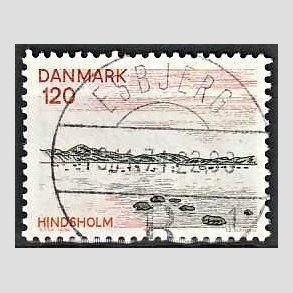 FRIM�RKER DANMARK | 1974 - AFA 570 - Fyn - 120 �re flerfarvet - Pragt Stemplet Esbjerg