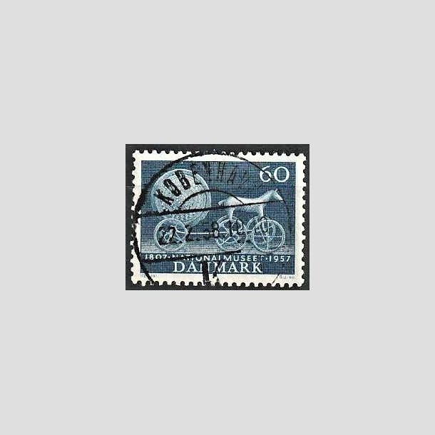 FRIMRKER DANMARK | 1957 - AFA 371 - Nationalmuseets 150 r - 60 re bl - Pragt Stemplet