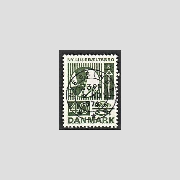 FRIMRKER DANMARK | 1972 - AFA 534 - Trafiktekniske anlg - 40 re grn - Pragt Stemplet