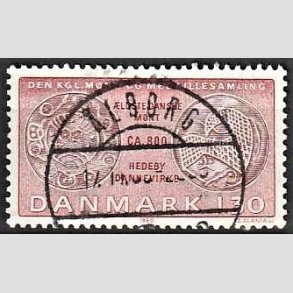 FRIM�RKER DANMARK | 1980 - AFA 708 - Gamle danske m�nter - 1,30 Kr. r�d/r�dbrun - Lux Stemplet �lborg