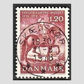 FRIM�RKER DANMARK | 1978 - AFA 656 - Frederiksborgmuseet 100 �r - 1,20 Kr. r�d - Pragt Stemplet Sk�lsk�r