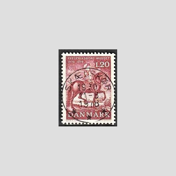 FRIMRKER DANMARK | 1978 - AFA 656 - Frederiksborgmuseet 100 r - 1,20 Kr. rd - Pragt Stemplet Sklskr