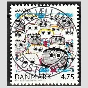 FRIM�RKER DANMARK | 2006 - AFA 1482 - Europam�rker b�rn/unge - 4,75 Kr. flerfarvet - Pragt Stemplet