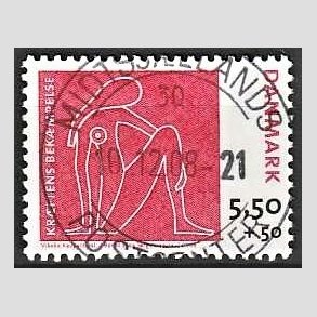 FRIMRKER DANMARK | 2008 - AFA 1529 - Krftens Bekmpelse - 5,50 + 0,50 Kr. flerfarvet - Lux Stemplet