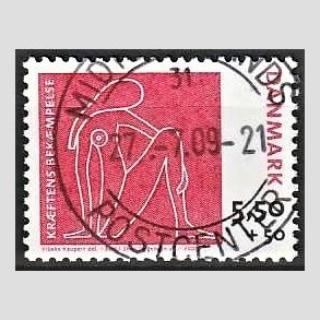 FRIMRKER DANMARK | 2008 - AFA 1529 - Krftens Bekmpelse - 5,50 + 0,50 Kr. flerfarvet - Lux Stemplet