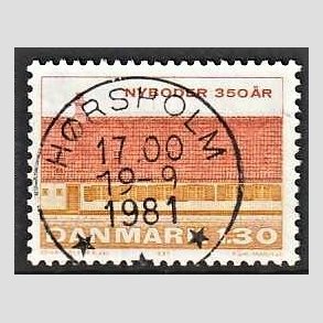 FRIM�RKER DANMARK | 1981 - AFA 725 - Nyboder 350 �r - 1,30 Kr. flerfarvet - Pragt Stemplet H�rsholm