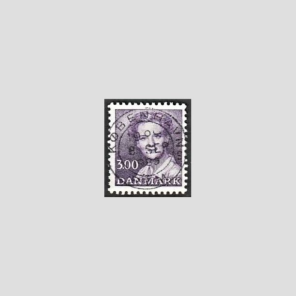 FRIMRKER DANMARK | 1983 - AFA 775 - Dronning Margrethe - 3,00 Kr. violet - Pragt Stemplet