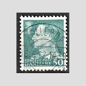 FRIMRKER DANMARK | 1961-62 - AFA 397 - Fr. IX 50 re blgrn - Pragt Stemplet Hellerup