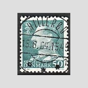FRIMRKER DANMARK | 1961-62 - AFA 397 - Fr. IX 50 re blgrn - Pragt Stemplet Hillerd