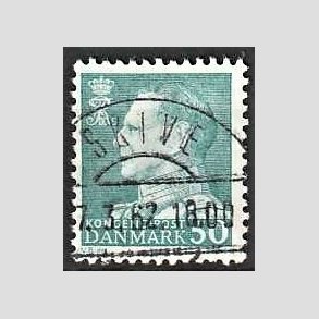 FRIMRKER DANMARK | 1961-62 - AFA 397 - Fr. IX 50 re blgrn - Pragt Stemplet Skive