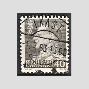 FRIMRKER DANMARK | 1961-62 - AFA 396 - Fr. IX 40 re gr - Pragt Stemplet Ikast