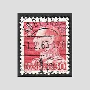 FRIMRKER DANMARK | 1961-62 - AFA 394 - Fr. IX 30 re rd - Lux Stemplet Kbenhavn
