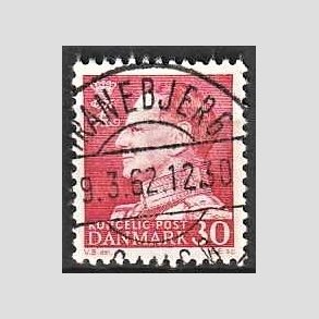 FRIMRKER DANMARK | 1961-62 - AFA 394 - Fr. IX 30 re rd - Lux Stemplet 