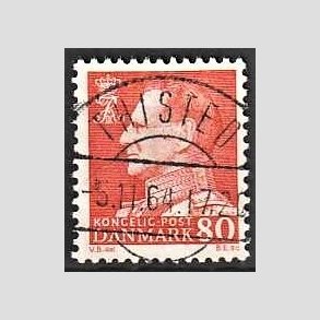 FRIMRKER DANMARK | 1961-62 - AFA 400 - Fr. IX 80 re orangegul - Lux Stemplet Thisted