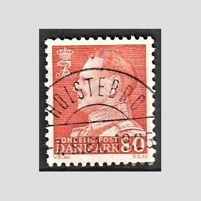 FRIMRKER DANMARK | 1961-62 - AFA 400 - Fr. IX 80 re orangegul - Lux Stemplet 