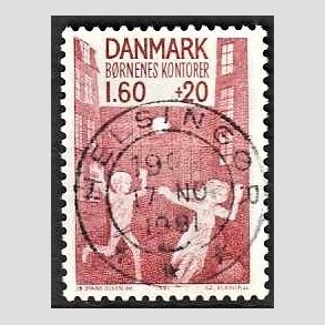 FRIMRKER DANMARK | 1981 - AFA 718 - Brnenes Kontor - 1,60 Kr. + 20 re rd - Pragt Stemplet Helsingr