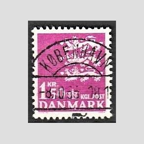 FRIMRKER DANMARK | 1962 - AFA 405 - Rigsvben 1,50 Kr. rdlilla - Lux Stemplet 