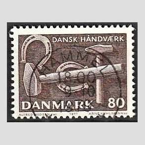 FRIM�RKER DANMARK | 1977 - AFA 641 - Dansk h�ndv�rk - 80 �re brun - Lux Stemplet