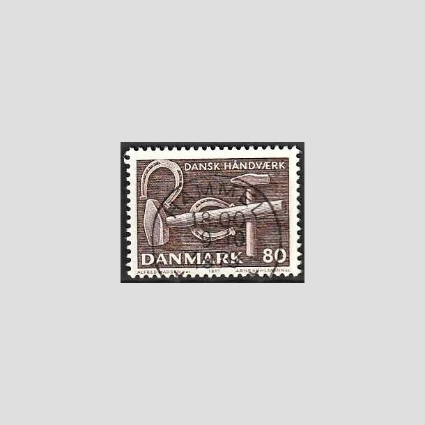 FRIMRKER DANMARK | 1977 - AFA 641 - Dansk hndvrk - 80 re brun - Lux Stemplet