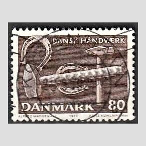 FRIM�RKER DANMARK | 1977 - AFA 641 - Dansk h�ndv�rk - 80 �re brun - Lux Stemplet