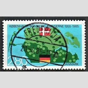 FRIM�RKER DANMARK | 1985 - AFA 826 - K�benhavn-Bonn - 2,80 Kr. flerfarvet - Pragt Stemplet Fredericia