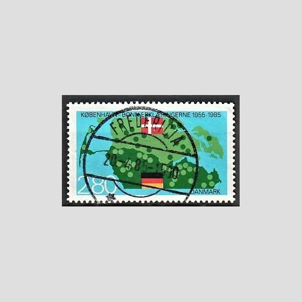 FRIMRKER DANMARK | 1985 - AFA 826 - Kbenhavn-Bonn - 2,80 Kr. flerfarvet - Pragt Stemplet Fredericia