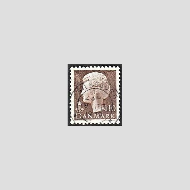 FRIMRKER DANMARK | 1979 - AFA 677 - Dronning Margrethe - 110 re brun - Pragt Stemplet