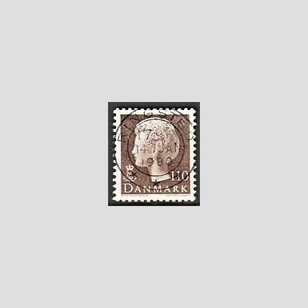 FRIMRKER DANMARK | 1979 - AFA 677 - Dronning Margrethe - 110 re brun - Pragt Stemplet Ringsted