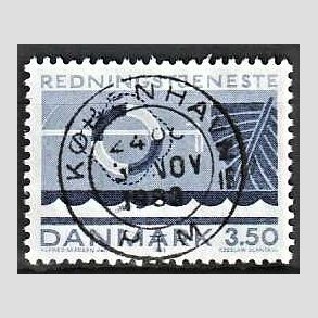FRIM�RKER DANMARK | 1983 - AFA 784 - Redningstjenester - 3,50 Kr. bl� - Pragt Stemplet